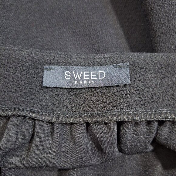 Sweed Black Smocked Tie Shoulder Top - Picture 3 of 3